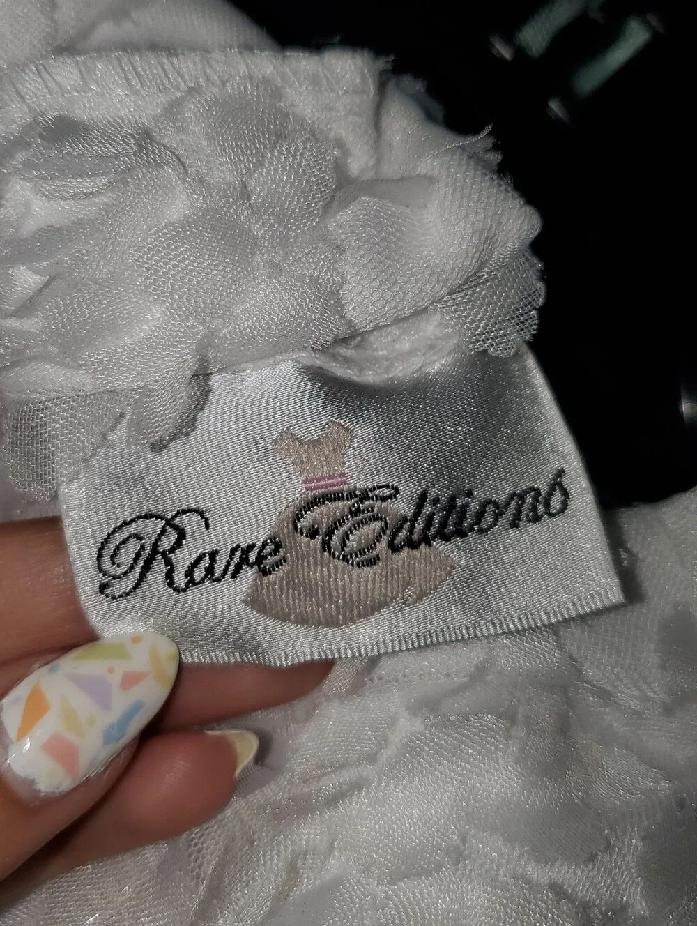 5 for $25 | Rare Editions Baby Textured Floral and Tulle Skirt Formal Dress